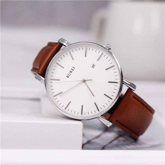 Ultra Slim Quartz Watches for Men Women Minimalist Simple Wrist Watches Analog - Picture 2 of 6
